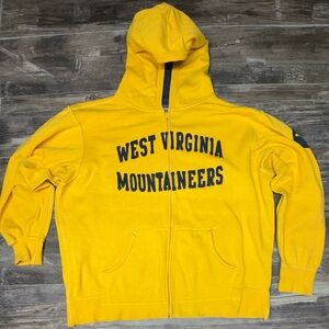 WVU HoodieWest Virginia Mountaineers Full Zip Hoodie XXL Gold